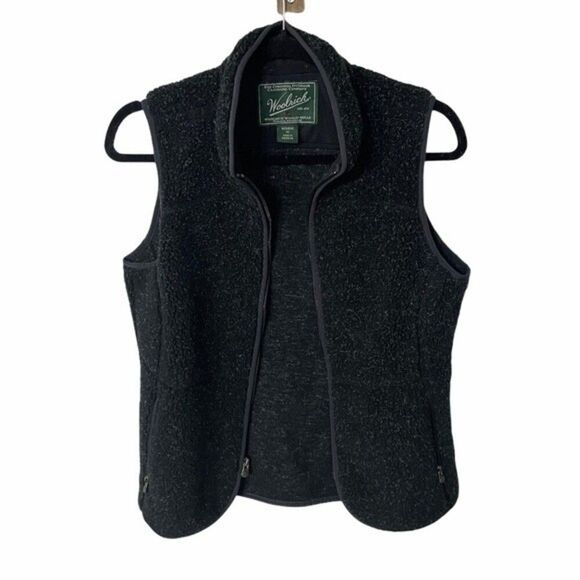 WOOLRICH vest heather grey fleece women’s vest xsmall - Picture 2 of 8
